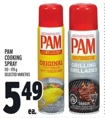 Metro PAM COOKING SPRAY offer