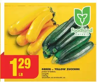 No Frills GREEN or YELLOW ZUCCHINI offer