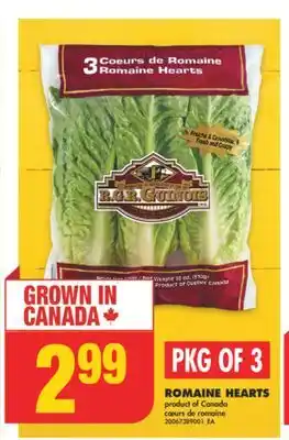 No Frills ROMAINE HEARTS, PKG OF 3 offer