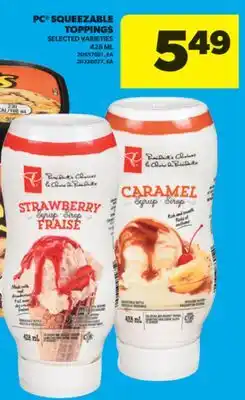 Real Canadian Superstore PC SQUEEZABLE TOPPINGS, 428 ML offer