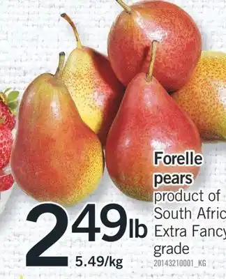 Fortinos FORELLE PEARS offer