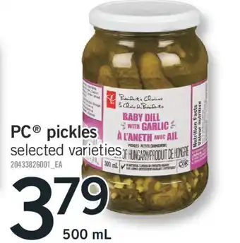 Fortinos PC PICKLES offer