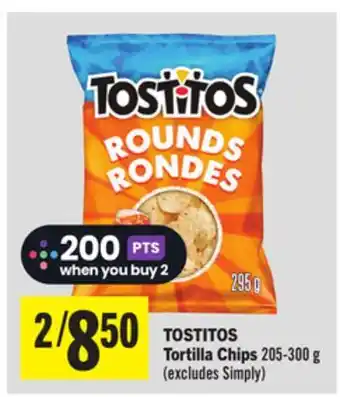 Foodland TOSTITOS Tortilla Chips offer
