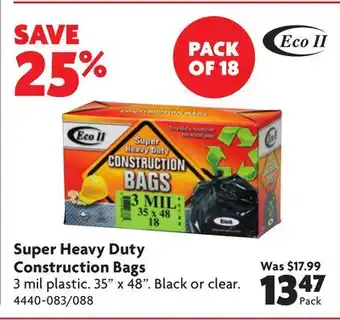 Home Hardware Super Heavy Duty Construction Bags offer
