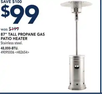 RONA 87 TALL PROPANE GAS PATIO HEATER offer