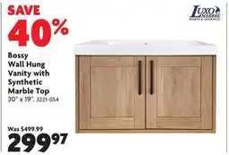 Home Hardware Bossy Wall Hung Vanity with Synthetic Marble Top offer