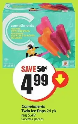 FreshCo Compliments Twin Ice Pops 24 pk offer