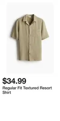 H&M Regular Fit Textured Resort Shirt offer