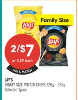 Shoppers Drug Mart LAY'S FAMILY SIZE POTATO CHIPS offer