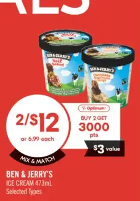 Shoppers Drug Mart BEN & JERRY'S ICE CREAM offer