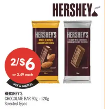 Shoppers Drug Mart HERSHEY'S CHOCOLATE BAR offer