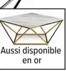 Leon's Table de centre – marbre et or Lynn offer