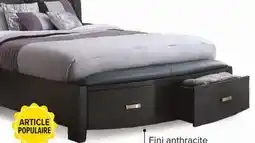 Leon's Lit grand avec rangement 3 mcx - anthracite Cinema offer