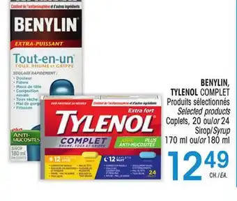Uniprix BENYLIN, TYLENOL COMPLET Produits sélectionnés/ Selected products offer