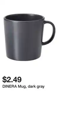 IKEA DINERA Mug, dark gray offer