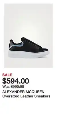 Holt Renfrew ALEXANDER MCQUEEN Oversized Leather Sneakers offer