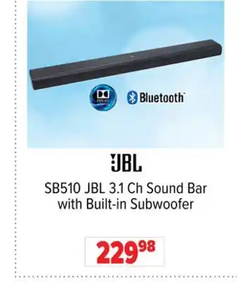 2001 Audio Video JBL 3.1 Ch Sound Bar with Built-in Subwoofer offer