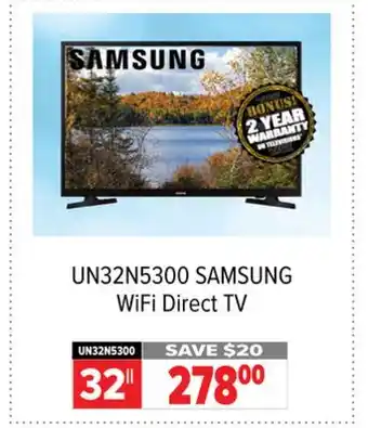 2001 Audio Video SAMSUNG WiFi Direct TV offer