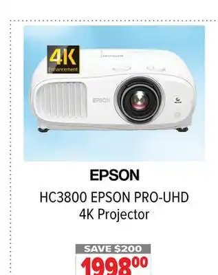 2001 Audio Video EPSON PRO-UHD 4K Projector offer