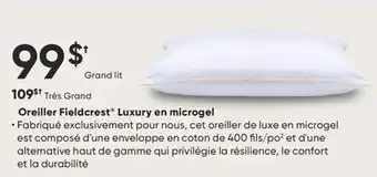 Dormez Vous Oreiller Fieldcrest Luxury en microgel offer