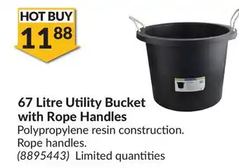Princess Auto 67 Litre Utility Bucket with Rope Handles offer
