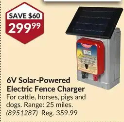 Princess Auto 6V Solar-Powered Electric Fence Charger offer