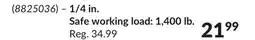 Princess Auto 1/4 in. Safe working load: 1,400 lb offer
