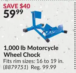 Princess Auto 1,000 lb Motorcycle Wheel Chock offer