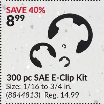Princess Auto 300 pc SAE E-Clip Kit offer