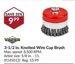 Princess Auto 3-1/2 in. Knotted Wire Cup Brush offer