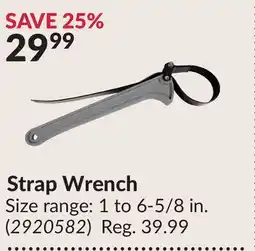 Princess Auto Strap Wrench offer