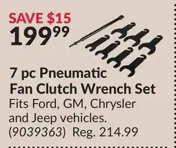 Princess Auto Lisle 7 pc Pneumatic Fan Clutch Wrench Set offer