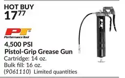 Princess Auto 4, 500 PSI Pistol-Grip Grease Gun Cartridge offer