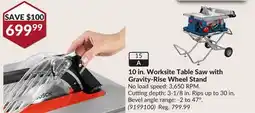 Princess Auto 10 in. Worksite Table Saw with Gravity-Rise Wheel Stand offer