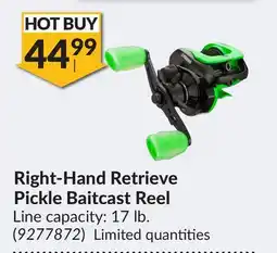 Princess Auto Right-Hand Retrieve Pickle Baitcast Reel offer