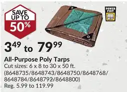 Princess Auto All-Purpose Poly Tarps offer
