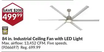 Princess Auto 84 in. Industrial Ceiling Fan with LED Light offer