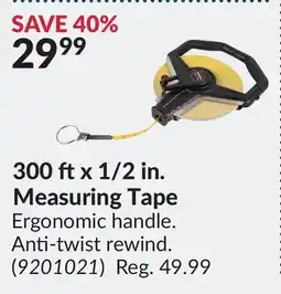 Princess Auto 300 ft x 1/2 in. Measuring Tape offer