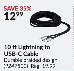 Princess Auto 10 ft Lightning to USB-C Cable offer