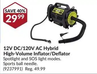 Princess Auto 12V DC/120V AC Hybrid High-Volume Inflator/ Deflator offer