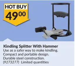 Princess Auto Kindling Splitter With Hammer offer