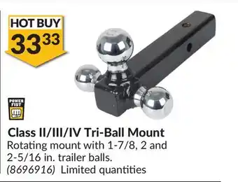 Princess Auto Class II/III/IV Tri-Ball Mount offer