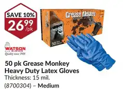 Princess Auto 50 pk Grease Monkey Heavy Duty Latex Gloves offer