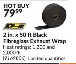 Princess Auto 2 in. x 50 ft Black Fibreglass Exhaust Wrap offer