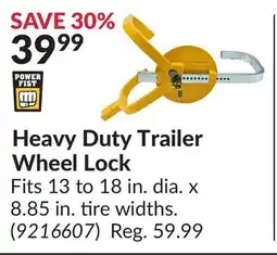 Princess Auto Heavy Duty Trailer Wheel Lock offer