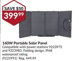 Princess Auto 160W Portable Solar Panel offer