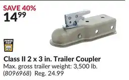 Princess Auto Class II 2 x 3 in. Trailer Coupler offer