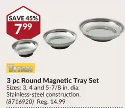 Princess Auto 3 pc Round Magnetic Tray Set offer