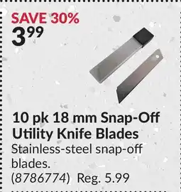 Princess Auto 10 pk 18 mm Snap-Off Utility Knife Blades offer