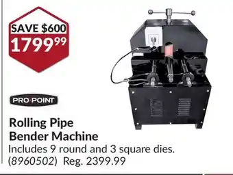 Princess Auto Rolling Pipe Bender Machine offer